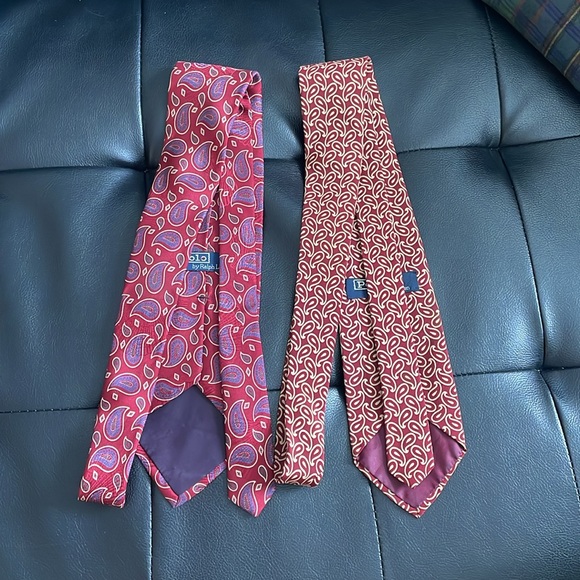 Vintage Polo Ralph Lauren Ties all Silk made in USA - Picture 5 of 8